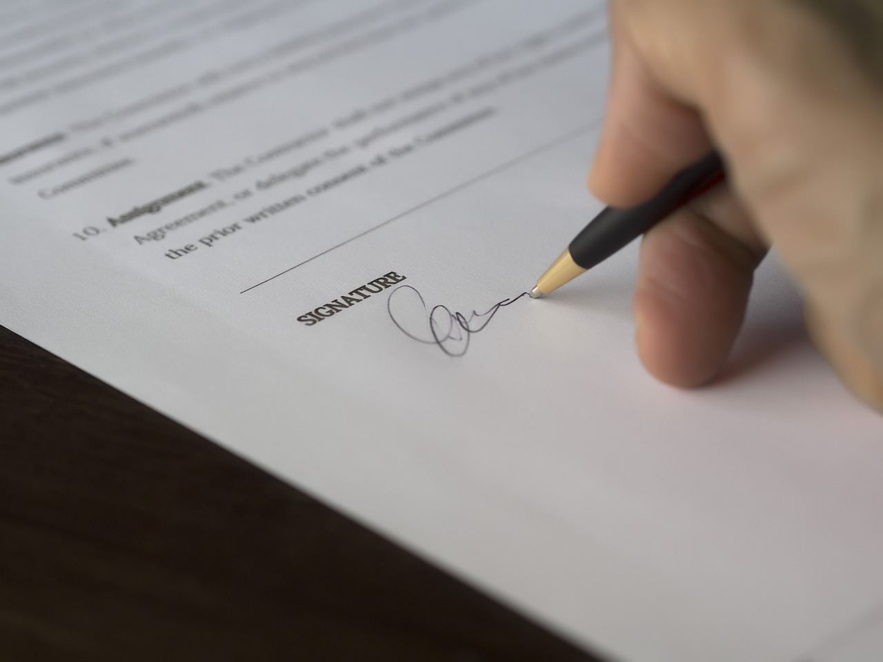 Firma de contrato